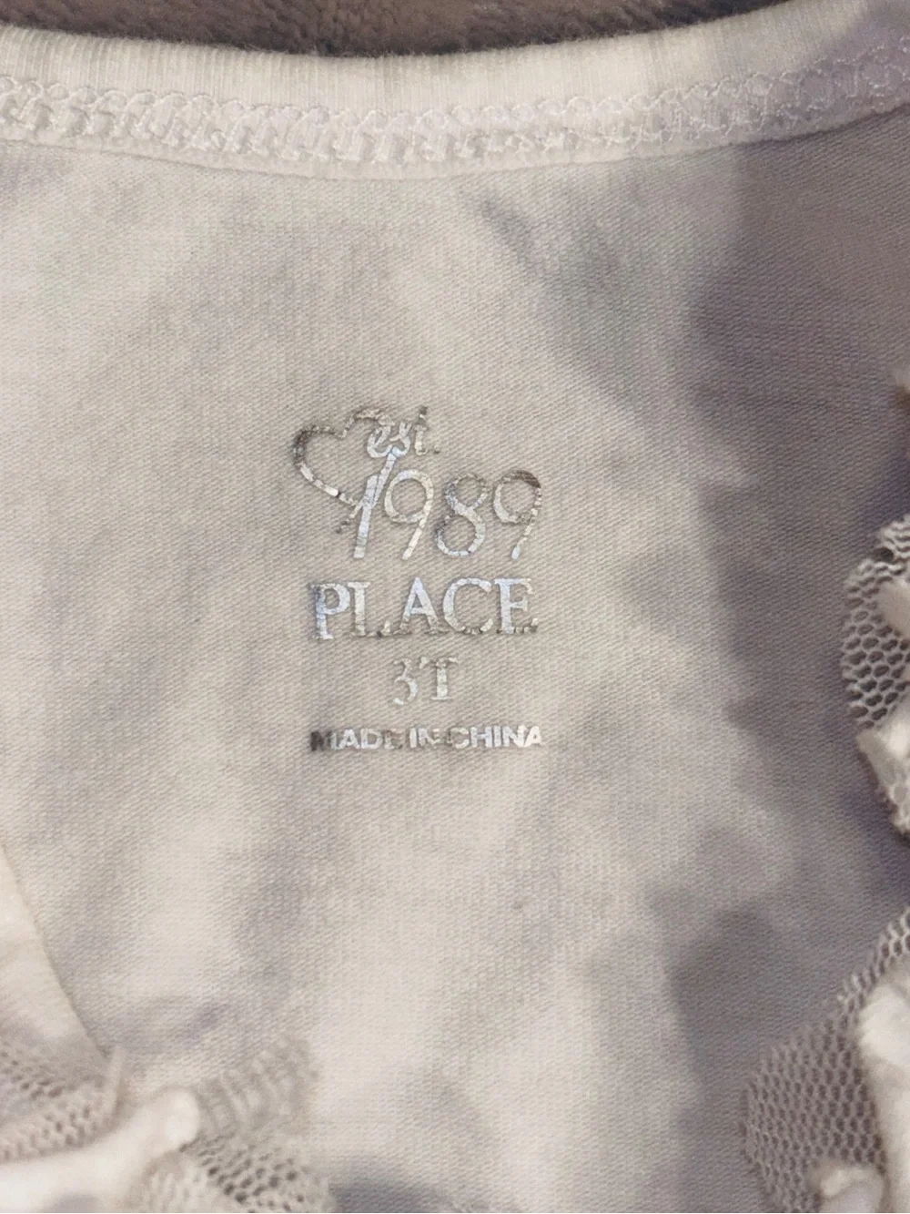 1989 Place Seersucker Dress White Ruffle Baby Girl Blue Stripe 3T